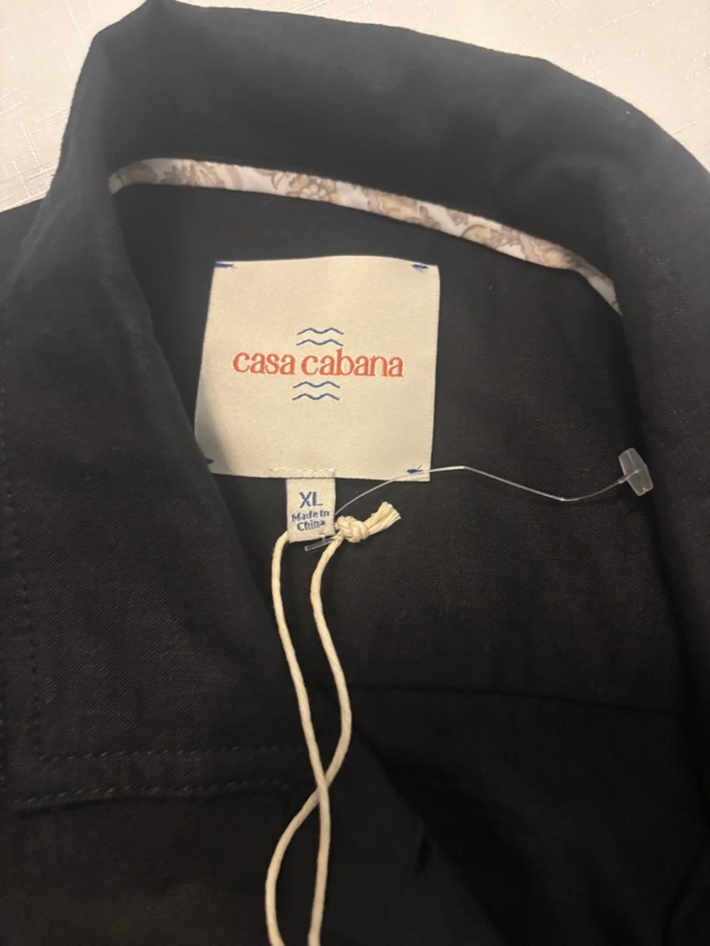 Casa Cabana Black Linen Blend Jacket SZ XL pearlized buttons casual vacay NWT - Picture 2 of 10
